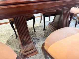 Conjunto mesa extensible madera y 6 sillas