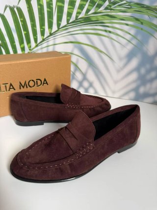 Mocasines efecto ante. Número 37