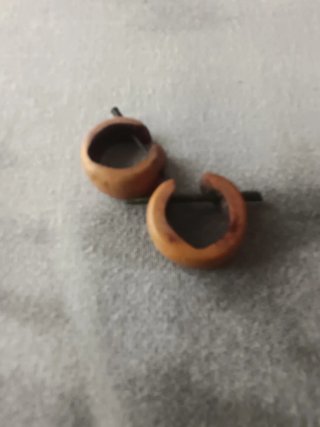 Pendientes madera marrón