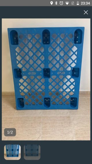 Palets de plástico azul 3euros unidad