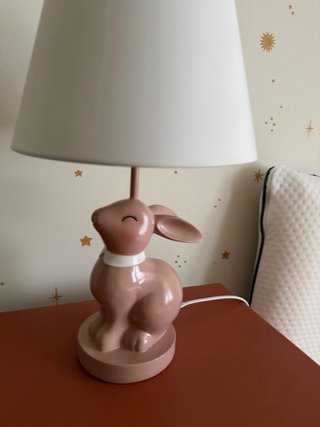 Lámpara de cerámica conejo ¡NUEVA!