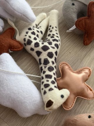 Móvil Cuna Animales Selva Luna Estrellas
