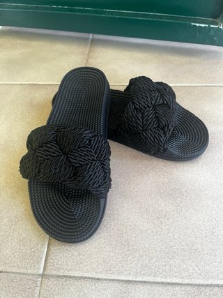 Ciabatte nere intrecciate donna - Tg. 36