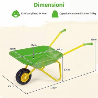 Carriola para niños y niñas de 3+ años, Equipamien