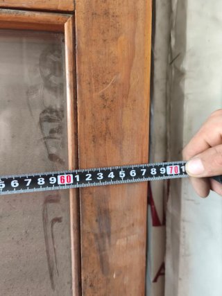 Puertas madera y cristal doble hoja