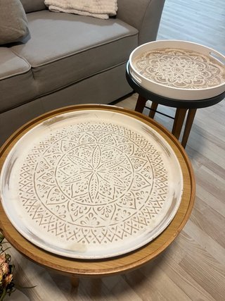 Bandeja decorativa metálica mandala