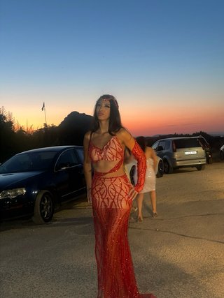 Vestido gitano de fiesta rojo