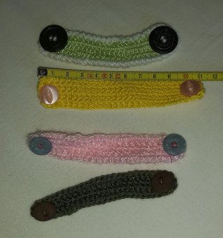 Sujetadores de mascarilla crochet (4 uds)