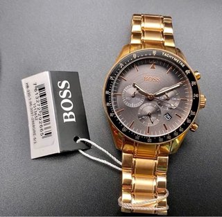Reloj Hugo Boss Hombre Dorado y Gris Nuevo