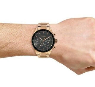 Reloj Hugo Boss Hombre Dorado y Gris Nuevo