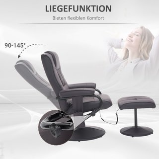 Sillón de masaje Relax, incluido reposapiés, 10 pu