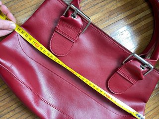 BOLSO ROJO HOMBRO MUJER VINTAGE TIPO PIEL RETRO