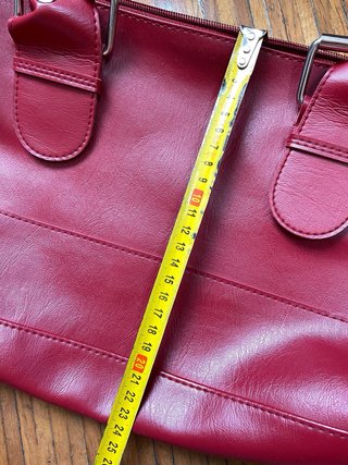 BOLSO ROJO HOMBRO MUJER VINTAGE TIPO PIEL RETRO