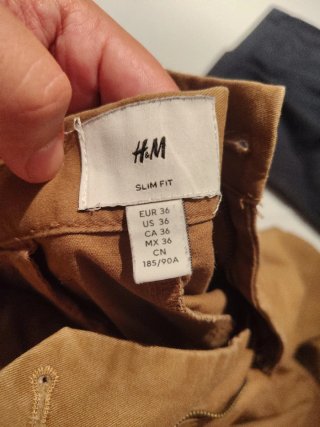 Pantalones H&M Beige Oscuro