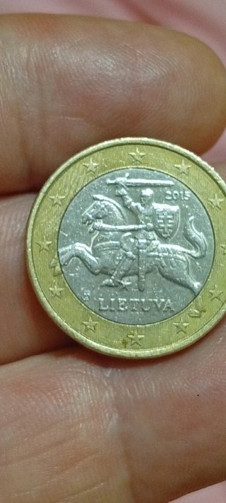 Moneda 1 Euro Lituania 2015 Vytis