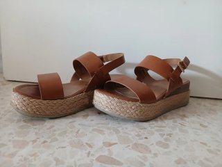 Sandalias Plataforma Marrones Talla 39