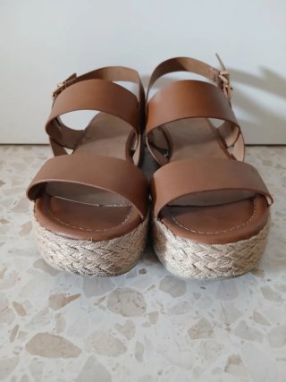 Sandalias Plataforma Marrones Talla 39
