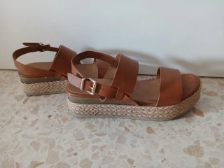 Sandalias Plataforma Marrones Talla 39
