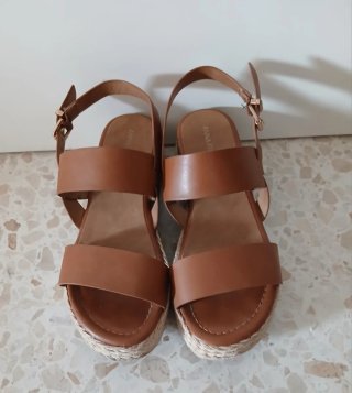 Sandalias Plataforma Marrones Talla 39