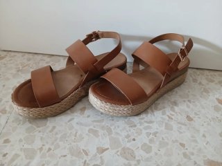 Sandalias Plataforma Marrones Talla 39