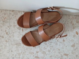 Sandalias Plataforma Marrones Talla 39