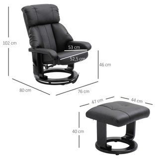 Sillón reclinable con reposapiés, sillón de masaje