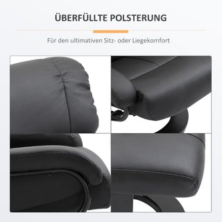 Sillón reclinable con reposapiés, sillón de masaje