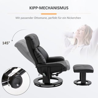Sillón reclinable con reposapiés, sillón de masaje