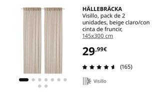 Cortinas HÄLLEBRÄCKA IKEA Beige