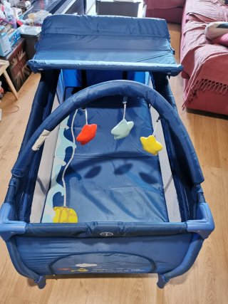 Cuna de viaje Asalvo pirata azul