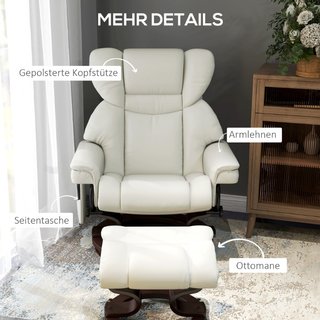 Sillón reclinable con función de masaje y reposapi