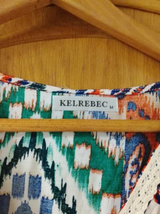 Vestido KELREBEC estampado talla M 100% viscosa