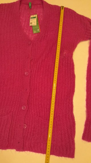 Cardigan Benetton fucsia 13/14 anni
