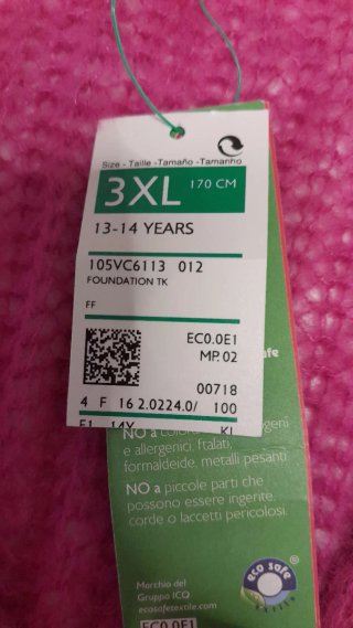 Cardigan Benetton fucsia 13/14 anni