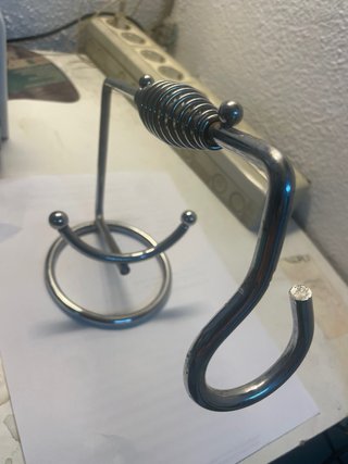 Botellero de metal con diseño de bicicleta