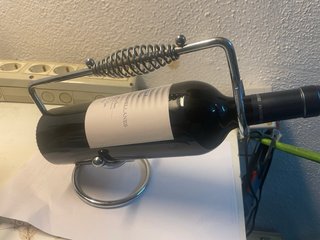 Botellero de metal con diseño de bicicleta