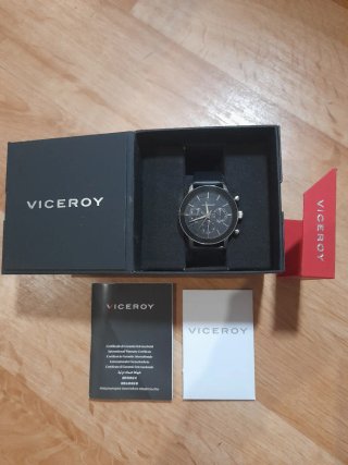 Reloj Viceroy Hombre Negro/Plata