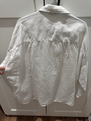 Camisa Lino Massimo Dutti Blanca