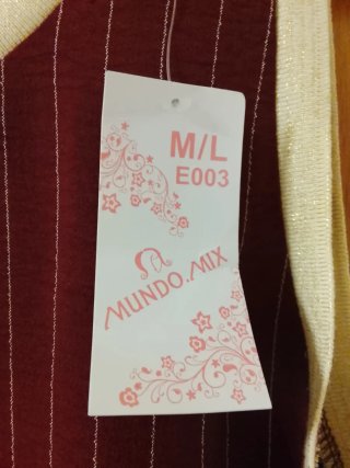 Vestido túnica rayas burdeos hilo metalizado