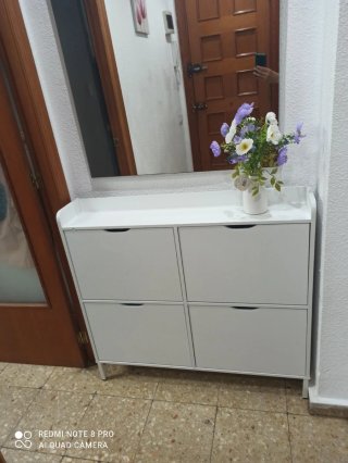 Zapatero Blanco 4 Compartimentos