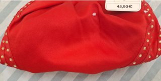 Bolso de fiesta rojo con pedrería