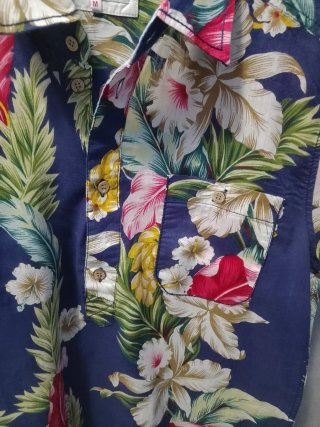 Camicia Uomo Hawaiana Blu/Multicolor Taglia M