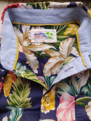 Camicia Uomo Hawaiana Blu/Multicolor Taglia M