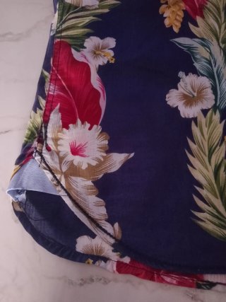 Camicia Uomo Hawaiana Blu/Multicolor Taglia M