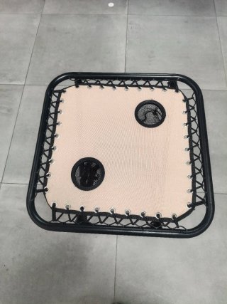 Mesa plegable camping con portavasos
