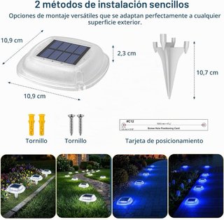 Luces solares LED exterior con 2 colores