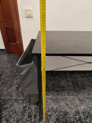 Escritorio madera y metal negro