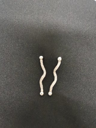 Pendientes de plata ondulados