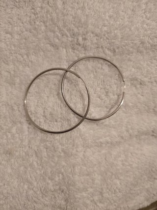 Aros de plata grandes
