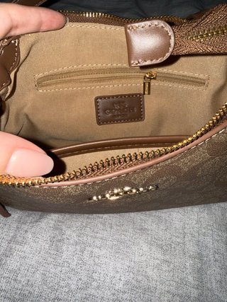 Bolso Coach Monogram Marrón y Beige